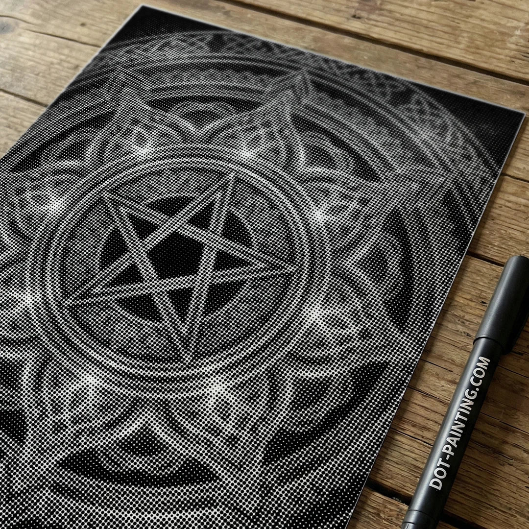 Mandala-Stern-Punkt-Malerei