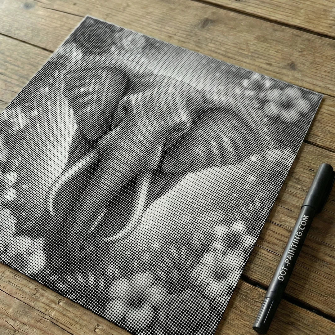 Elefant mit Blumen-Punktmalerei