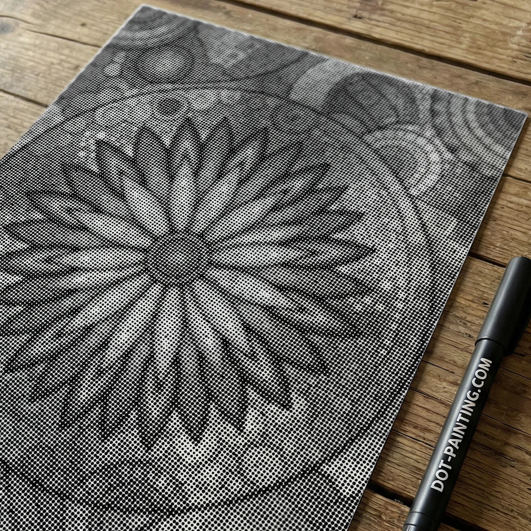 Blume mit Punkten Punktmalerei