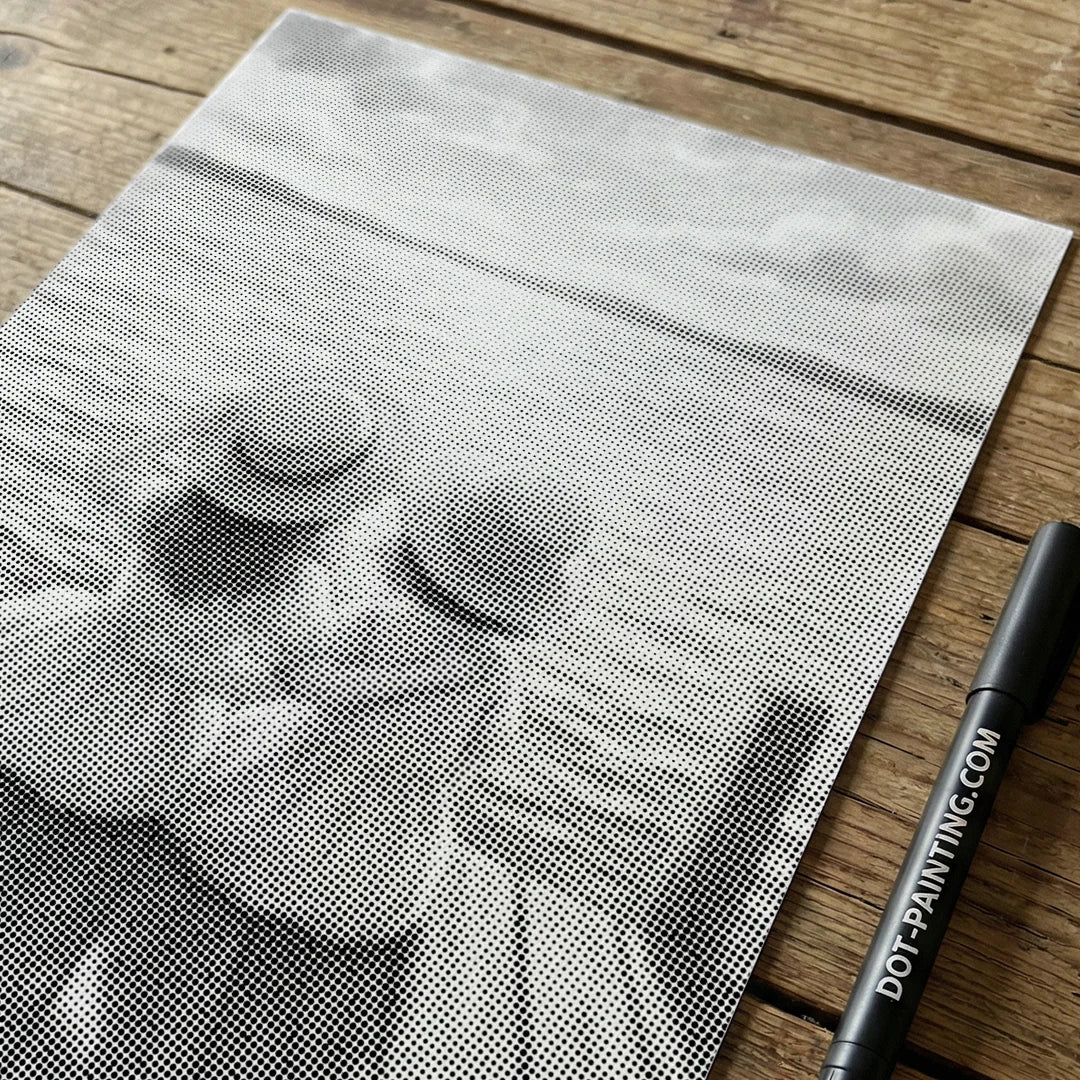 Mädchen am Lake Dot Painting