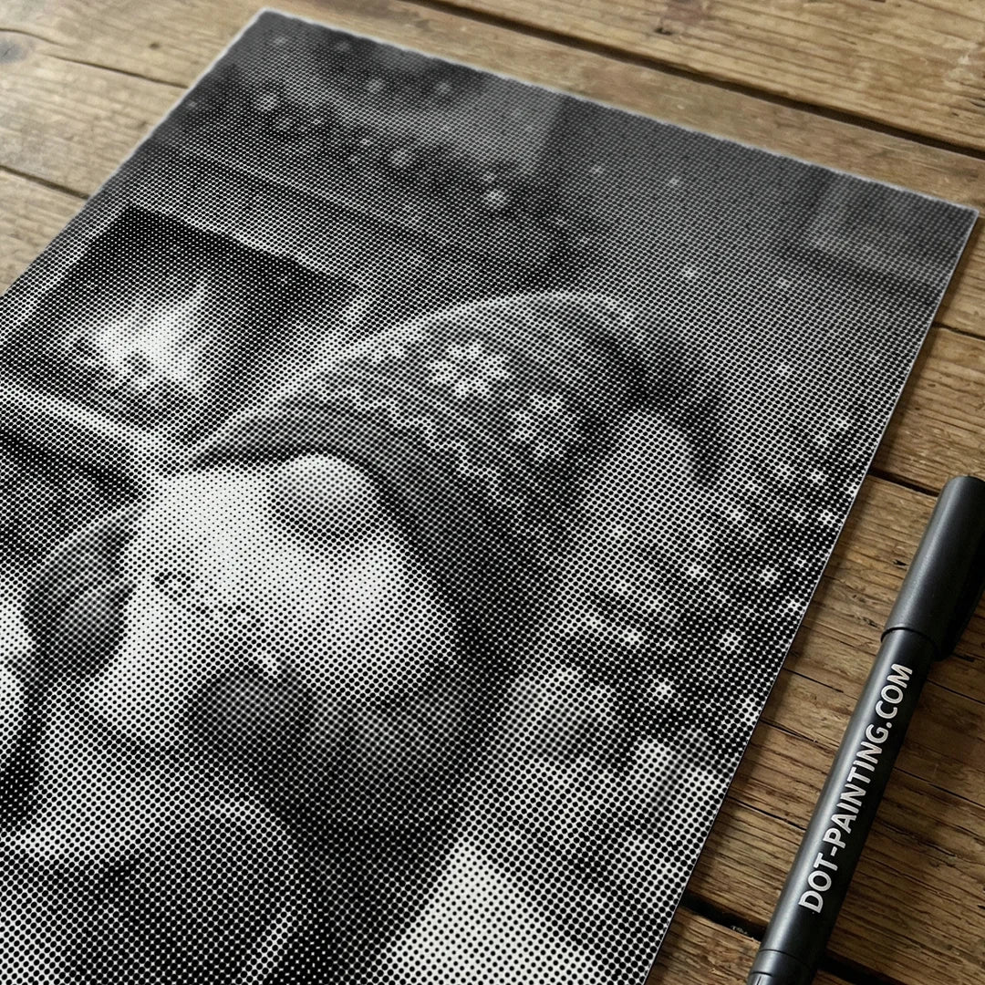 Weihnachtszwerg-Punktmalerei