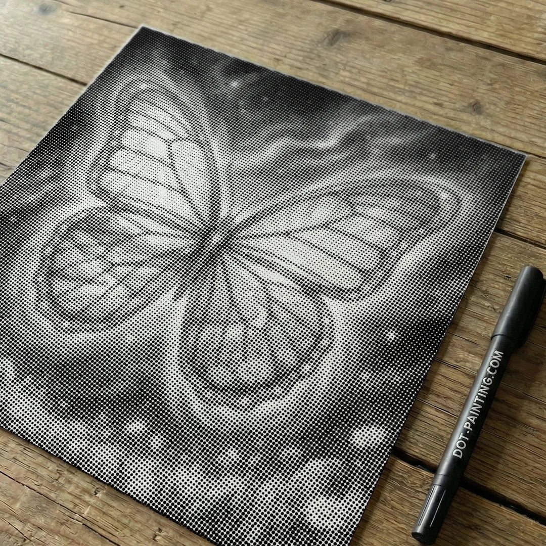 Vlinder van de 4 seizoenen Dot Painting