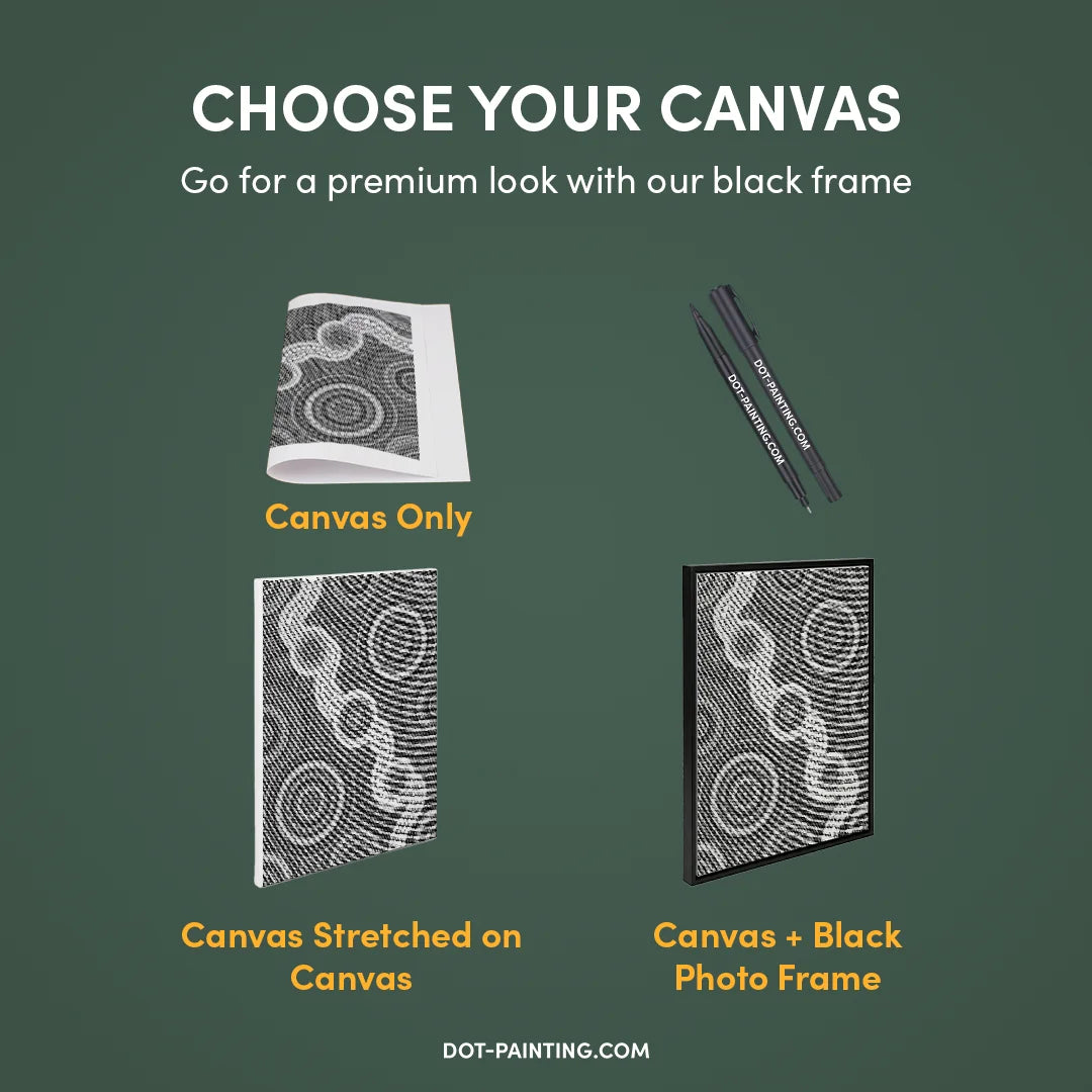 Blumenmosaik-Punktmalerei