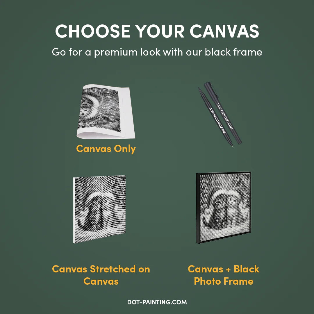 Kerst Kitten Dot schilderij