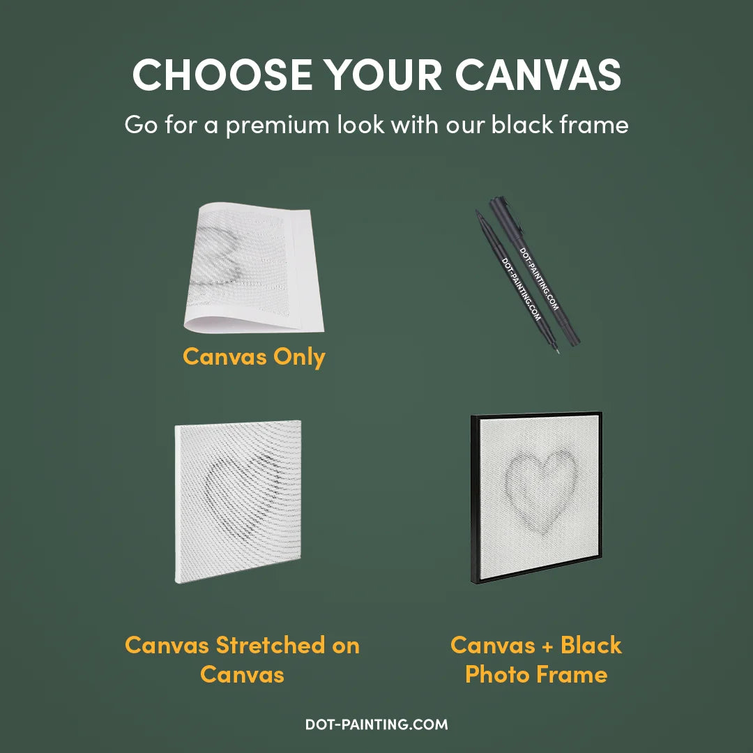 Hart van punten Dot Painting