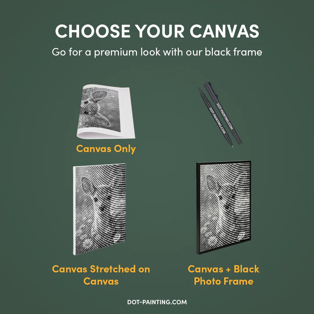 Hirsch mit Blumen-Punktmalerei