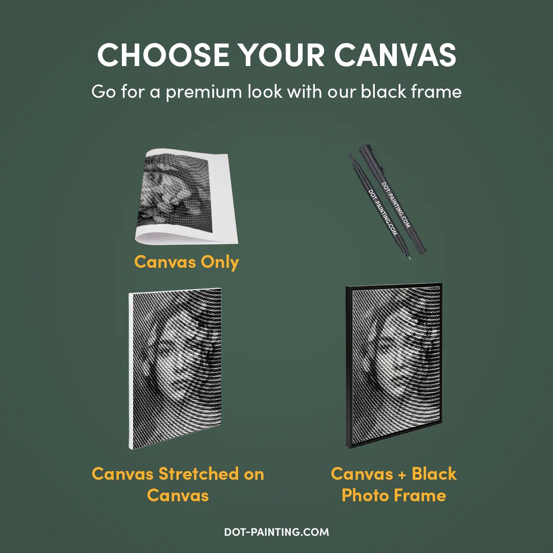 Blumenfrau 2-Punkt-Malerei