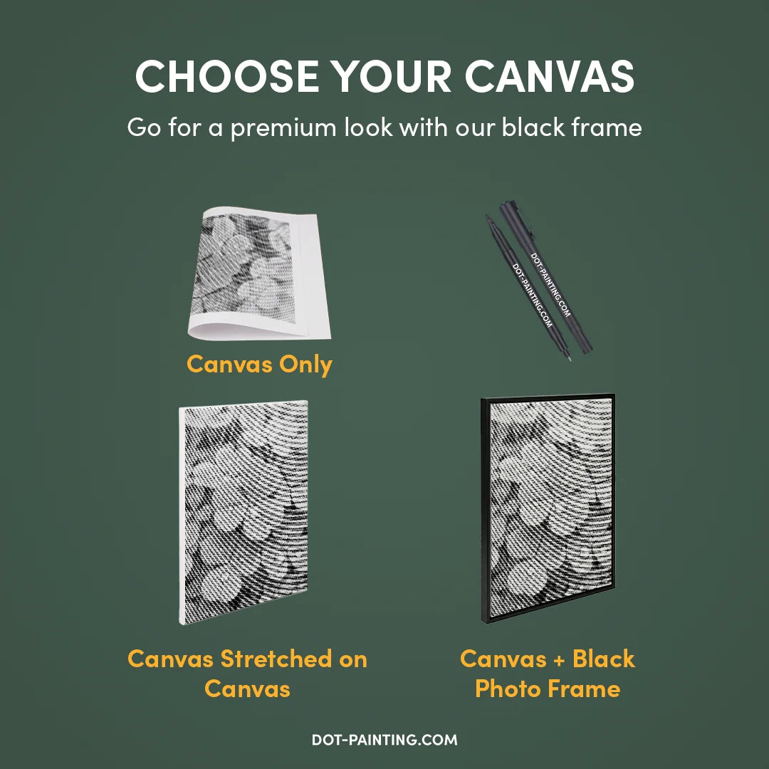 Kleeblatt mit Wassertropfen-Punktmalerei