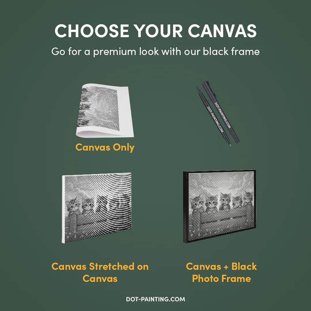 Kätzchen auf dem Zaun-Punktmalerei