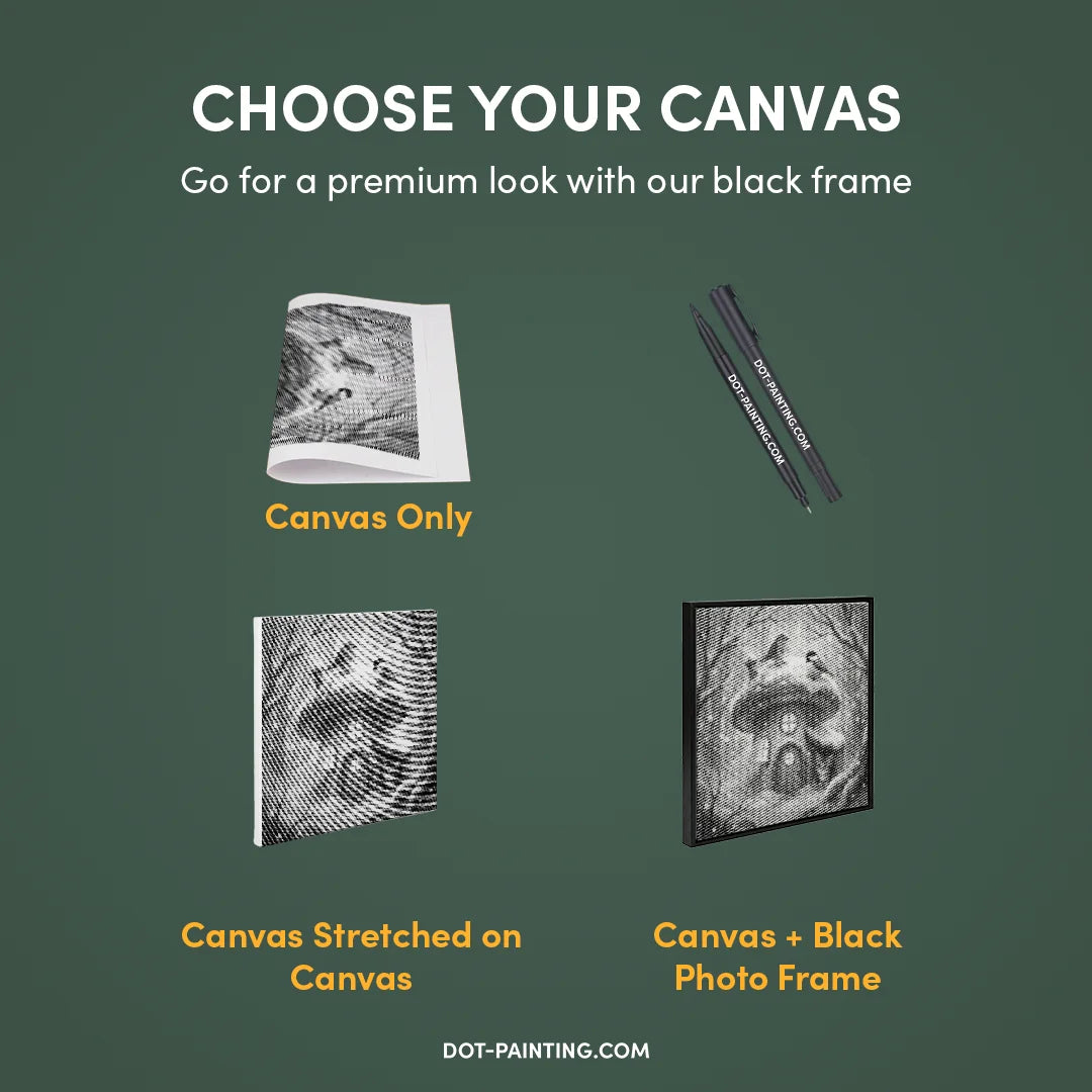 Kätzchen und Vögel im Schnee-Punkt-Gemälde