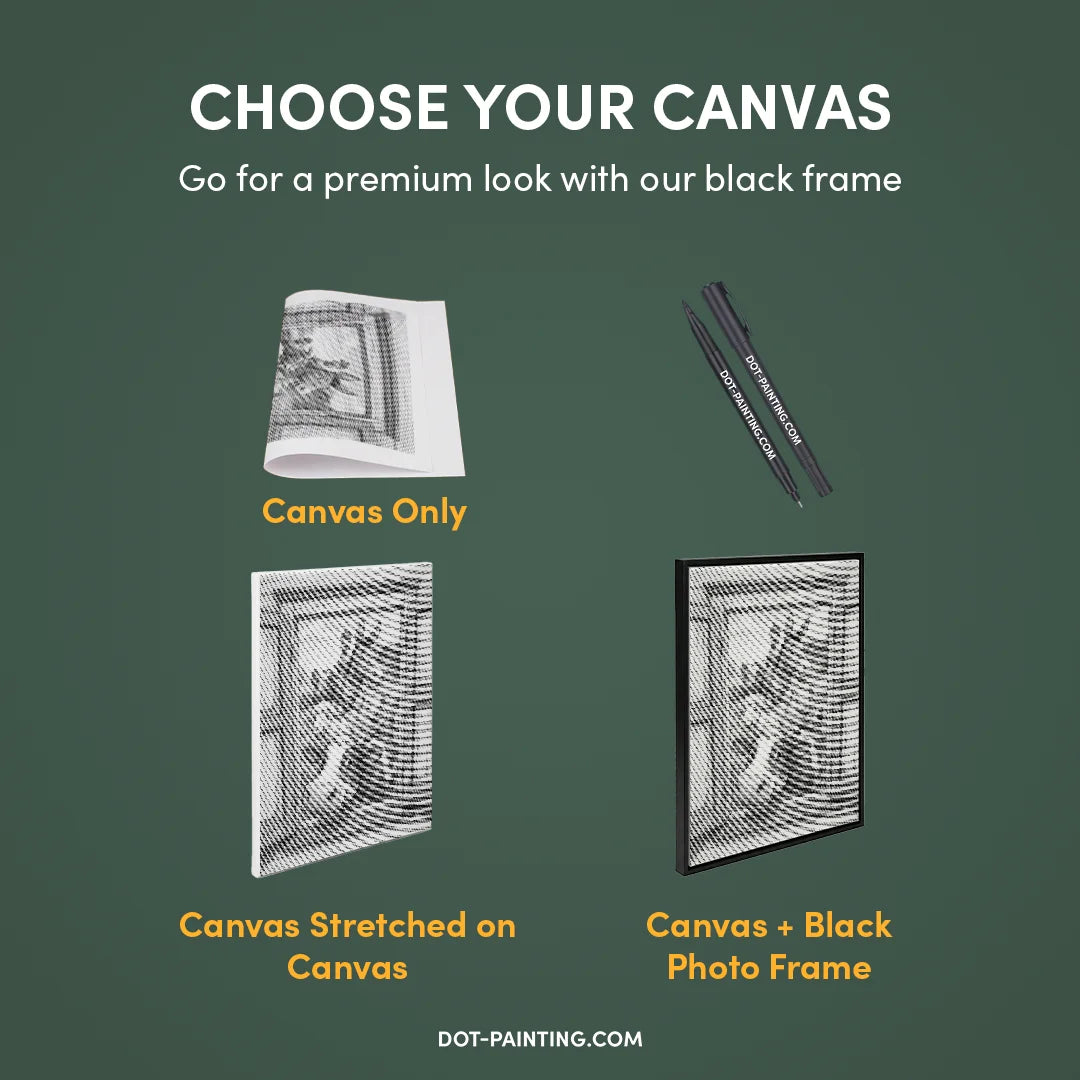 Kuriose Punktmalerei mit Nutztieren