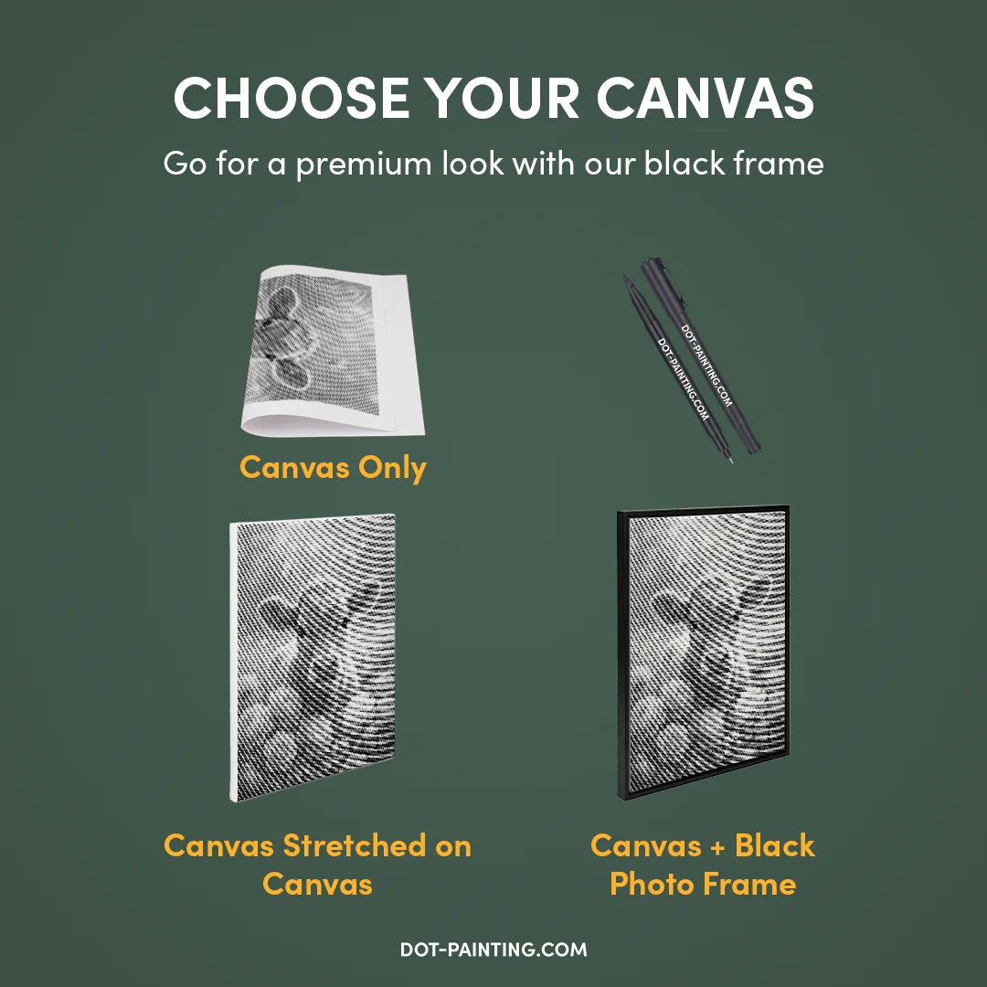 Kuh mit Blumen-Punktmalerei