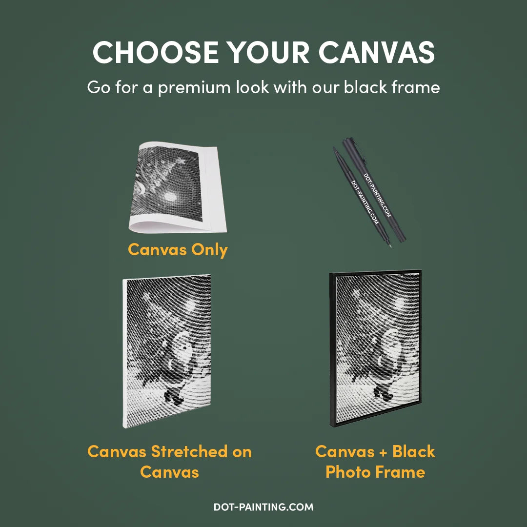 Weihnachtsmann mit Weihnachtsbaum-Punktmalerei