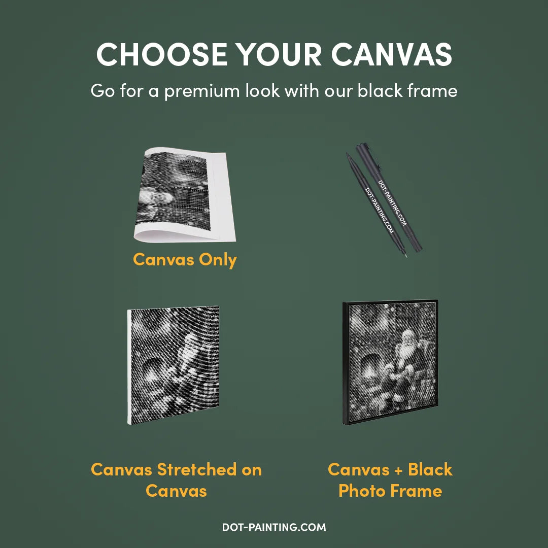 Kerstman met geschenken Dot Painting