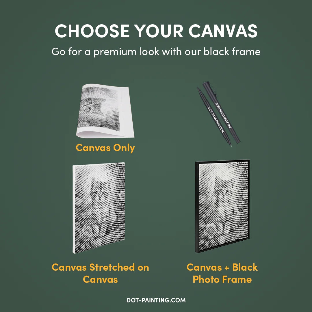 Katze mit Blumen-Punktmalerei