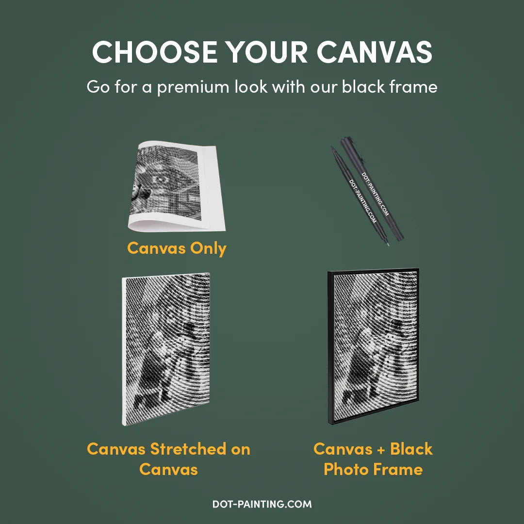 Weihnachtsmann mit Schneemann-Punktmalerei