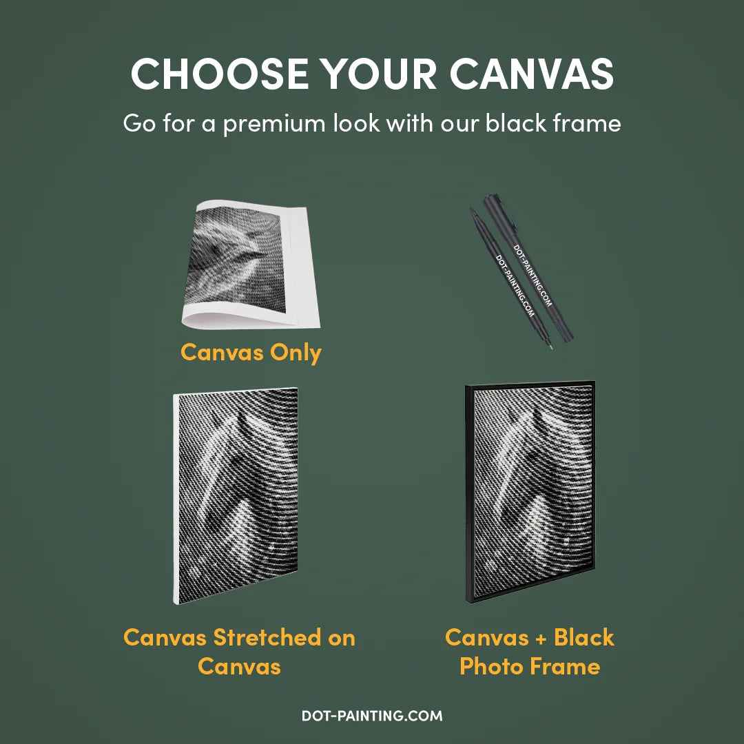 Pferd mit Blumen Punktmalerei