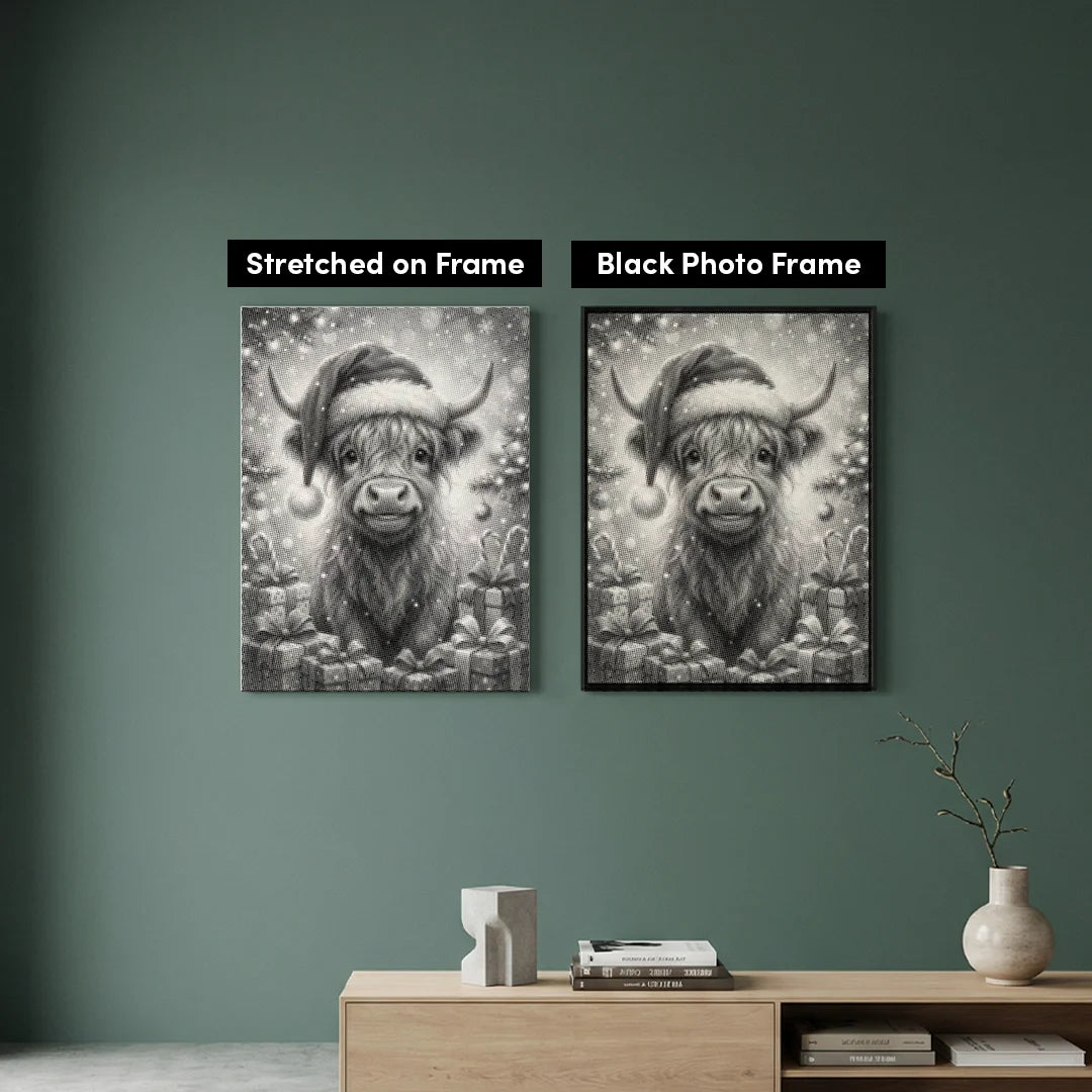 Schotse Hooglanden met geschenken Dot Painting