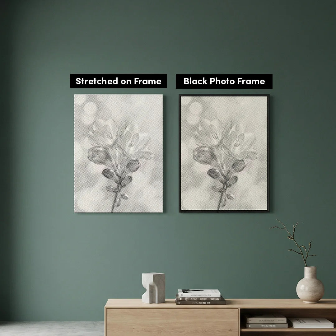 Bloem op de opkomst Dot schilderij