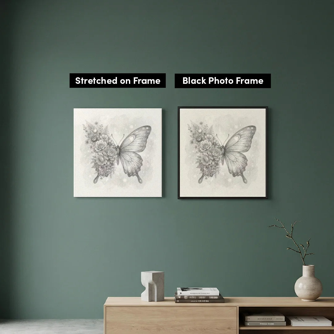 Blumen-Schmetterlings-Punktmalerei