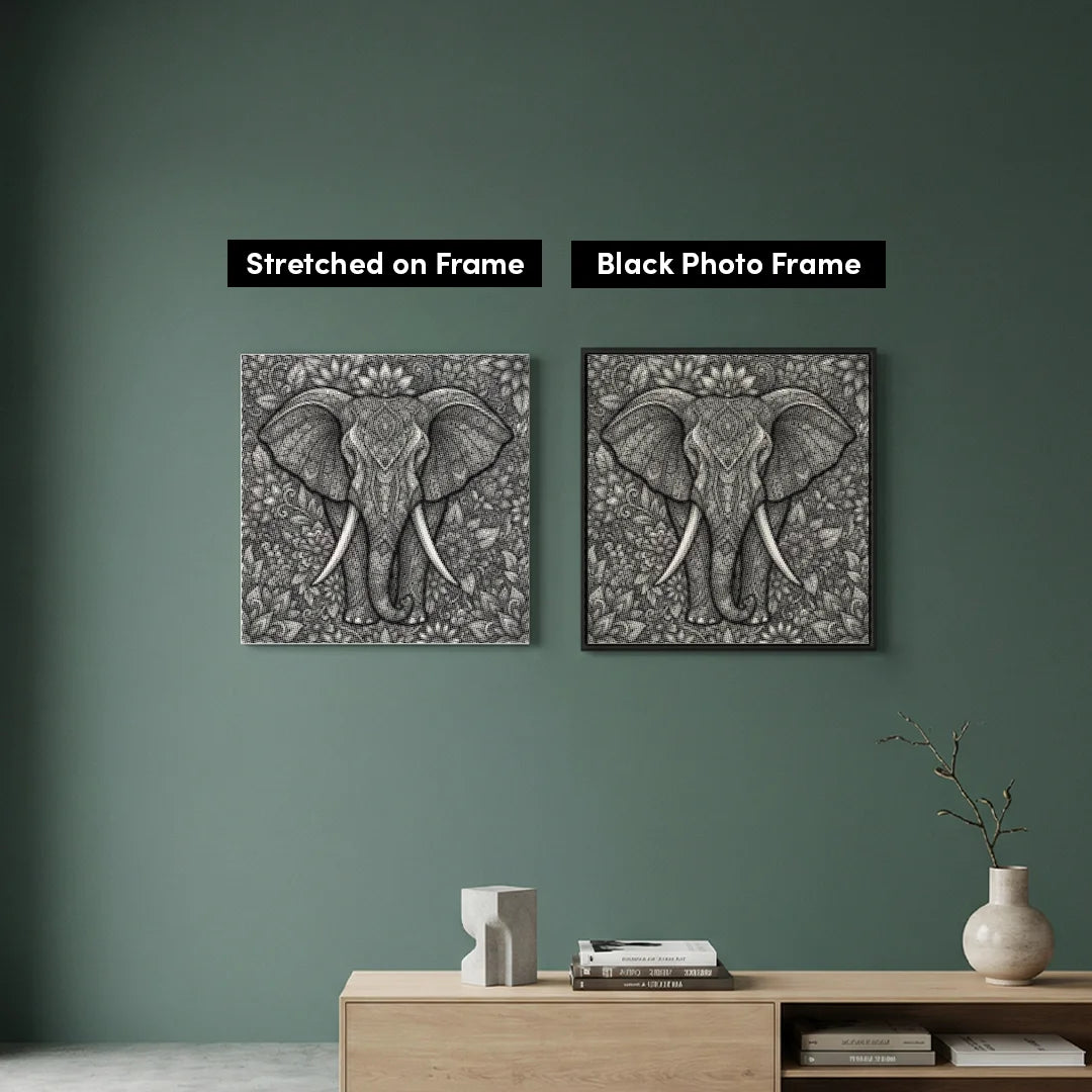 Florale Elefanten-Punktmalerei