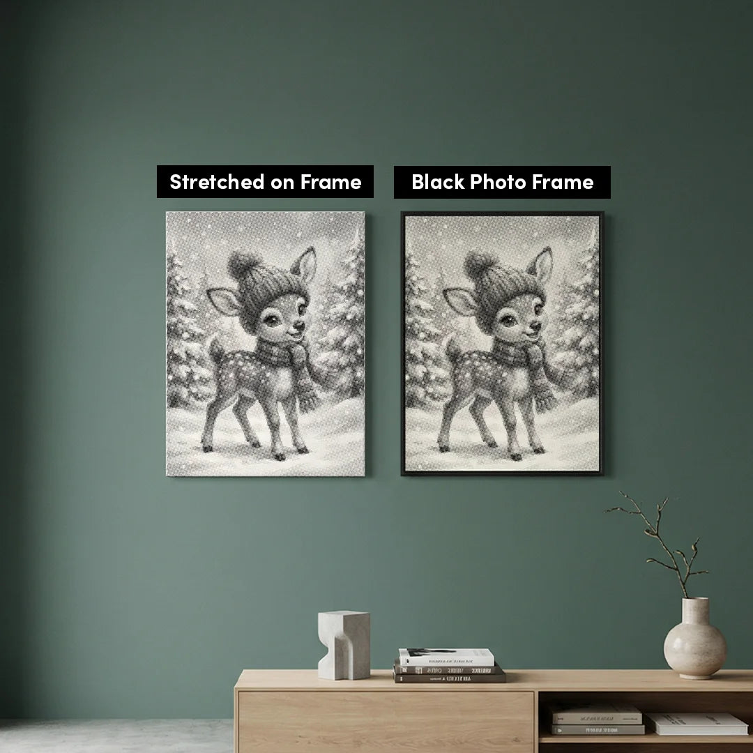 Schattig rendier Dot schilderij