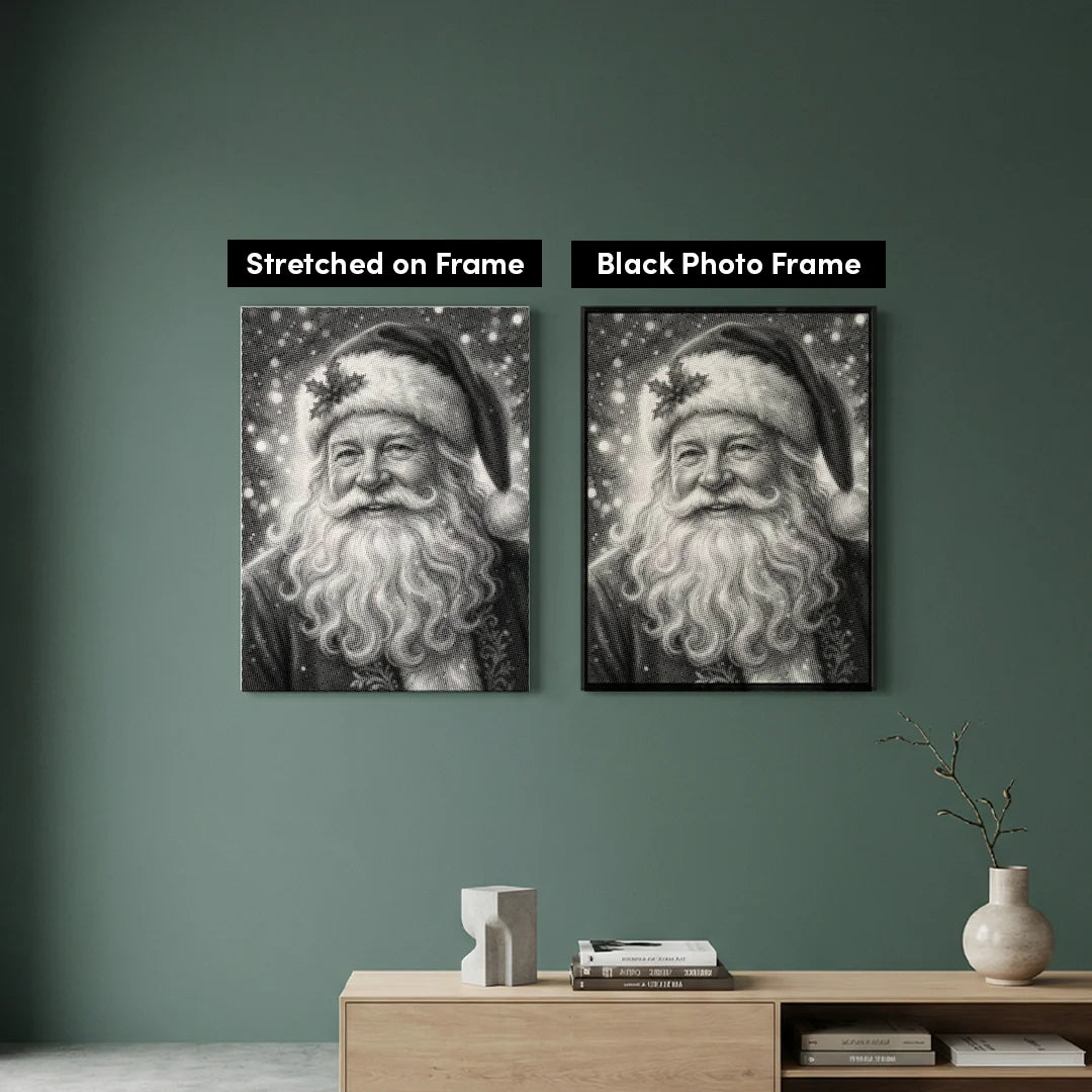 Kerstman 4 Dot schilderij