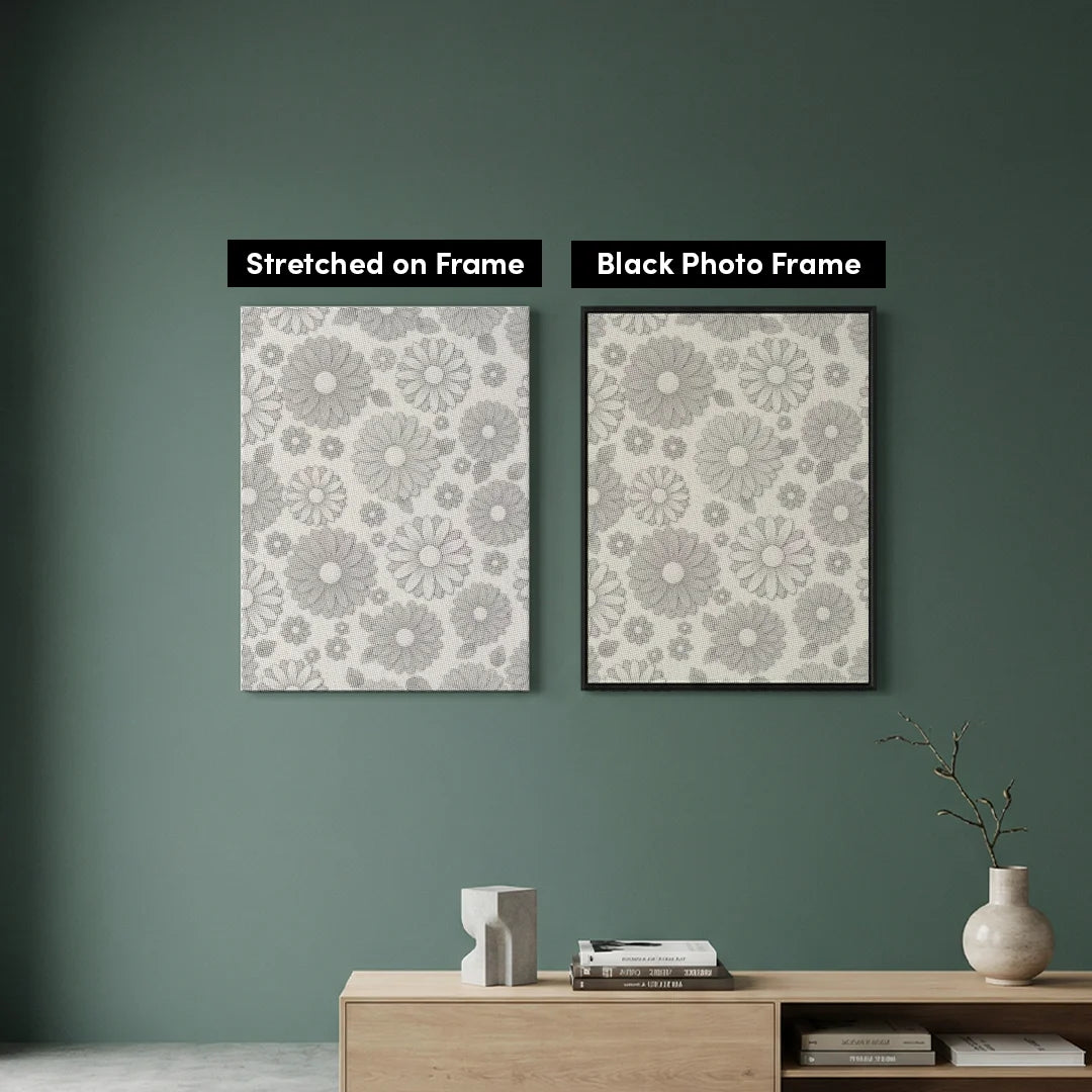Minimalistische Blumen-Punktmalerei