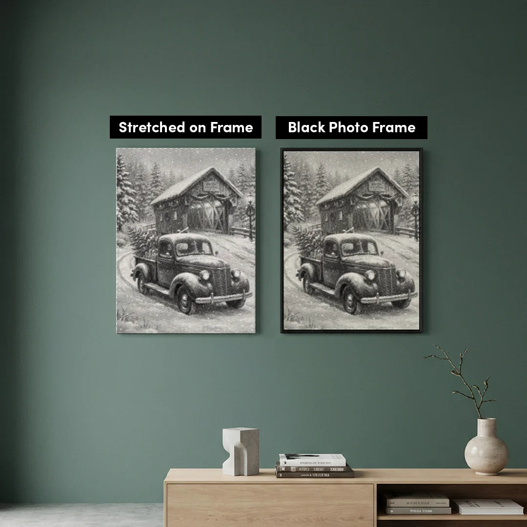 Weihnachtsmann-Auto-Punktmalerei