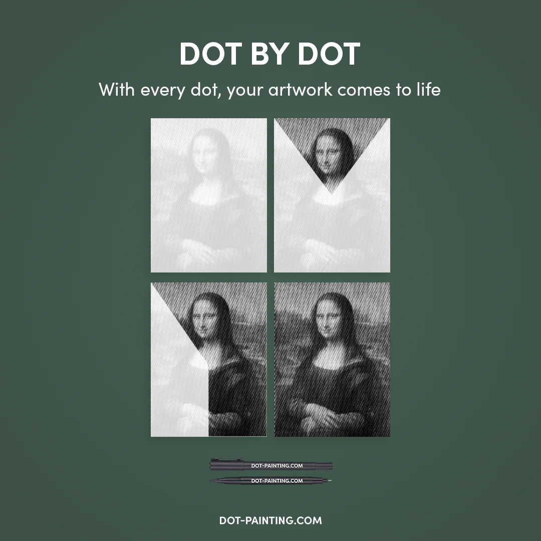 Mona Lisa Dot-schilderij