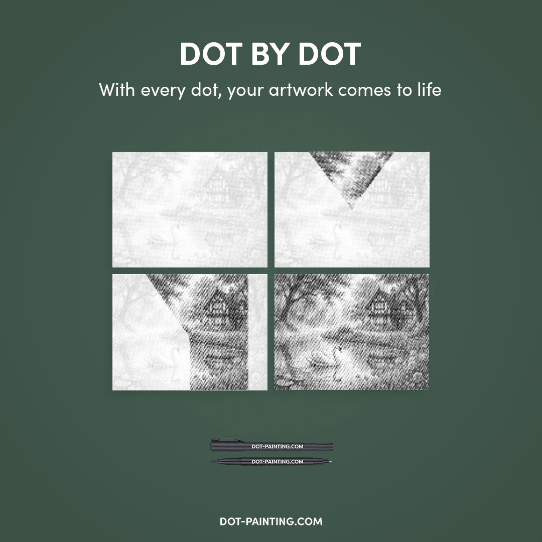 Schwanensee-Punktmalerei