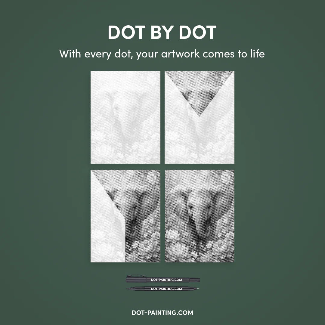 Elefanten-Punktmalerei