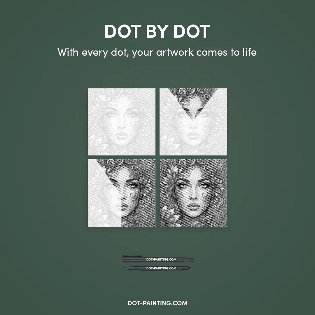 Botanische Face Dot Painting