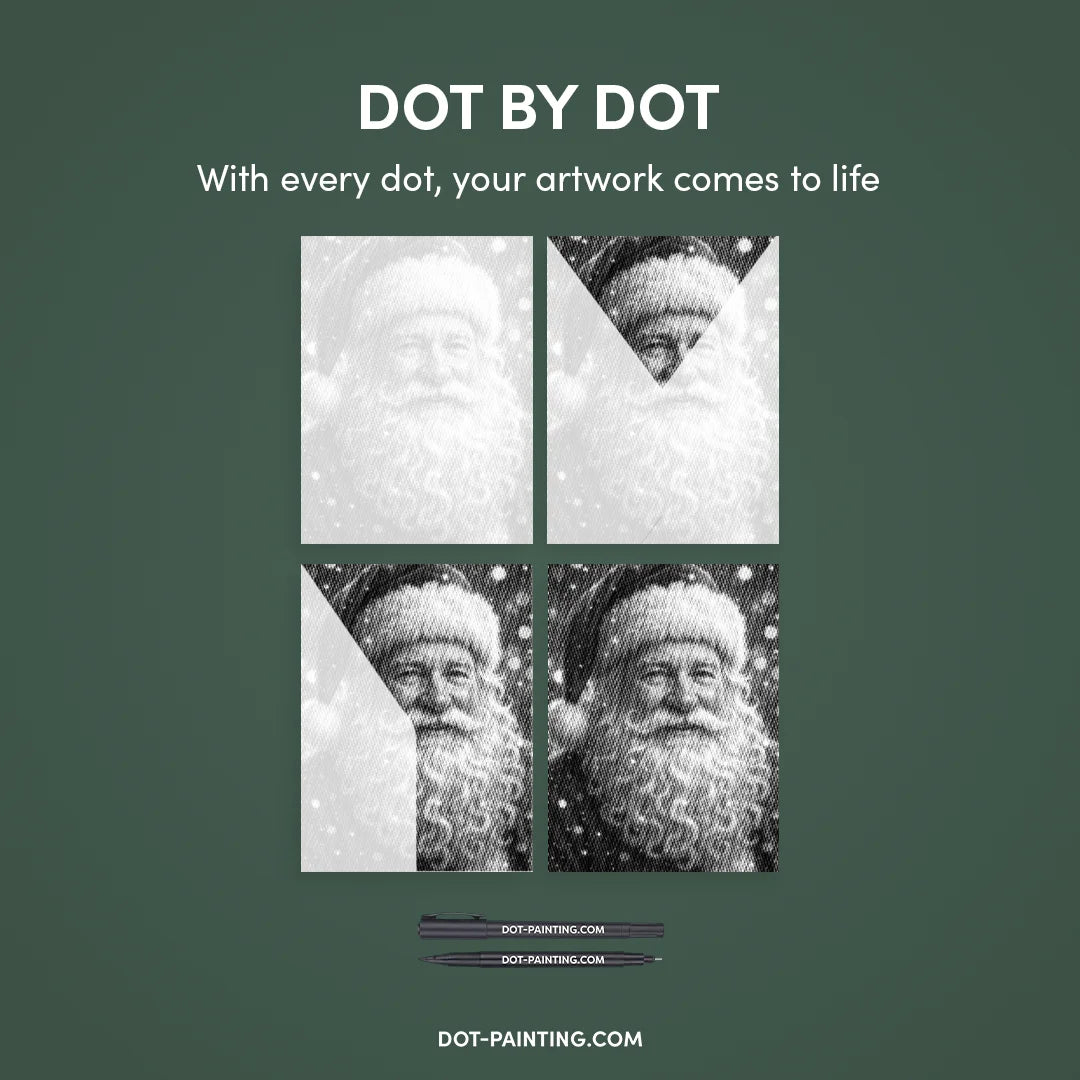 Kerstman 2-punts schilderij