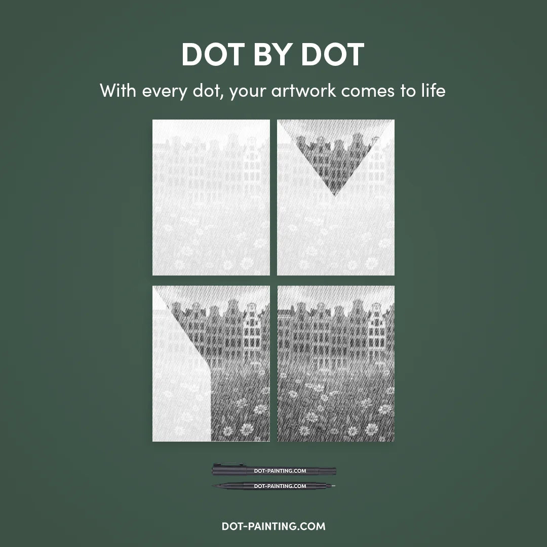 Bloemenmarkt Amsterdam Dot Painting