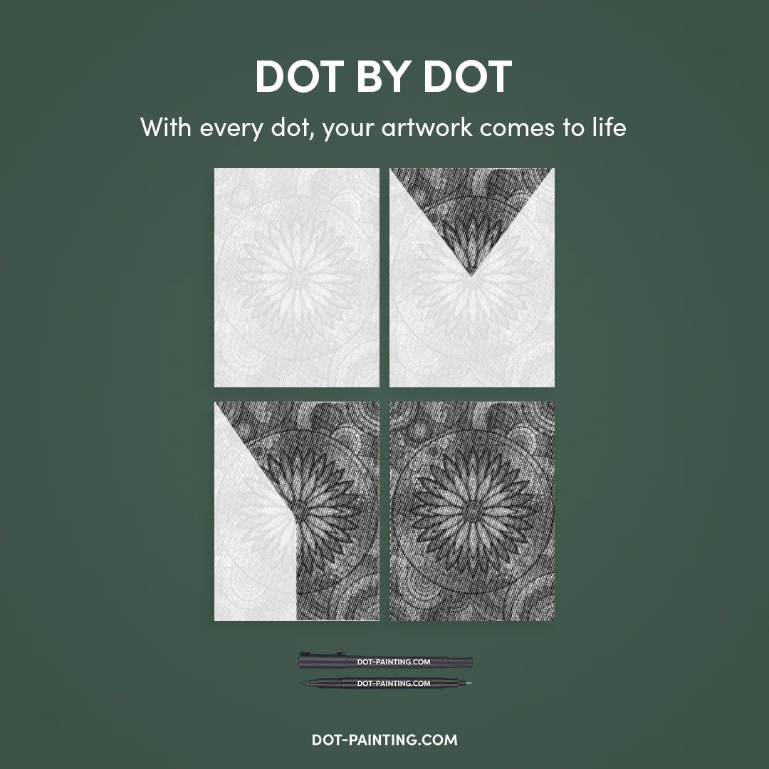 Blume mit Punkten Punktmalerei