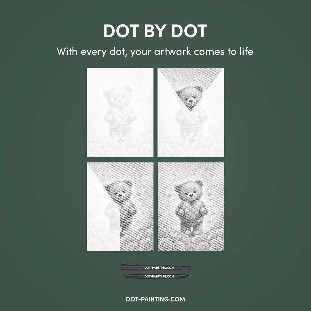 Ich liebe dich, Bärenpunktmalerei