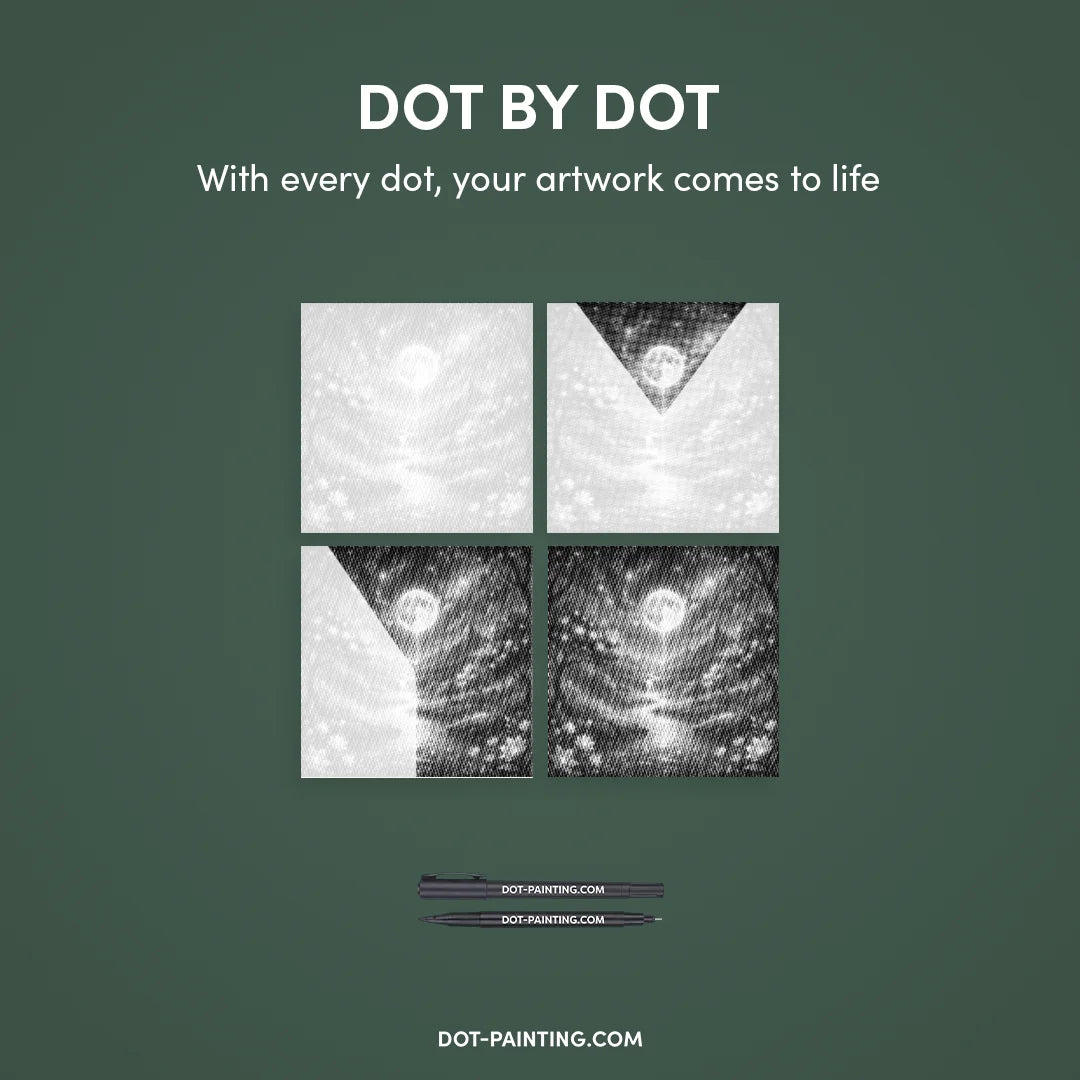Traumlandschaft-Punktmalerei