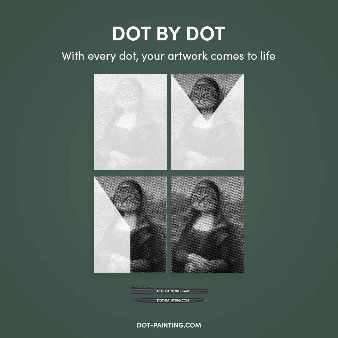 Mona Lisa kat Dot schilderij