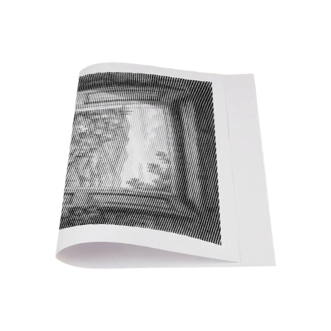 Blick durch Fensterläden, Punktmalerei