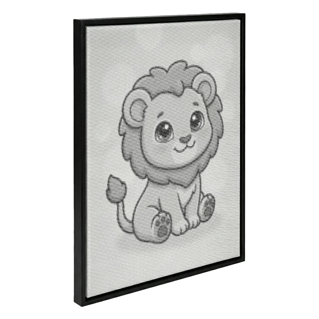 Vrouwen met een Wolf dot painting