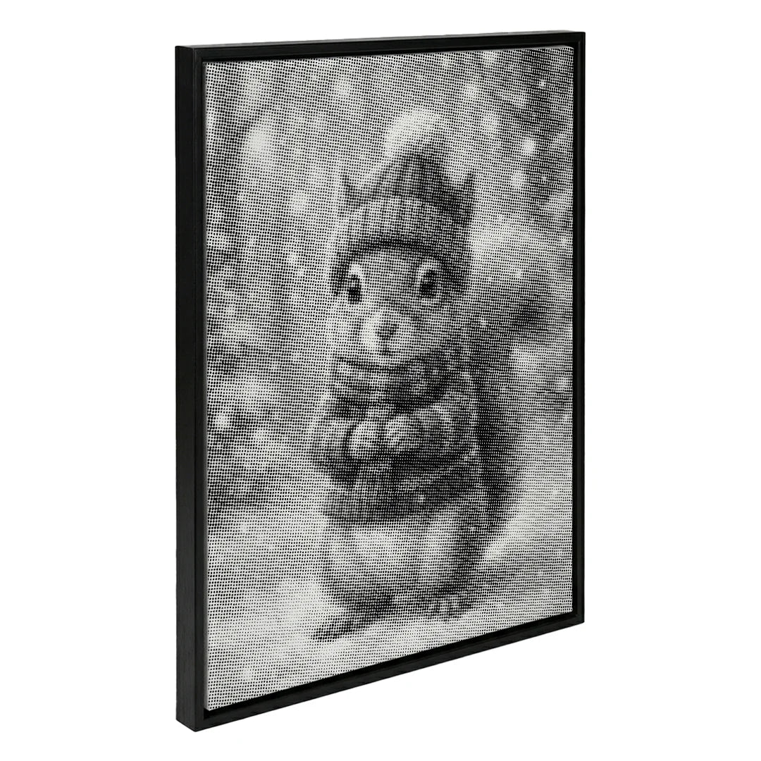 Vrouwen met een Wolf dot painting