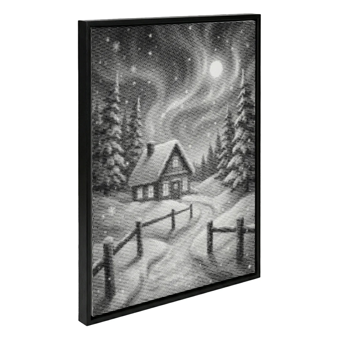 Winterlandschap Dot Painting