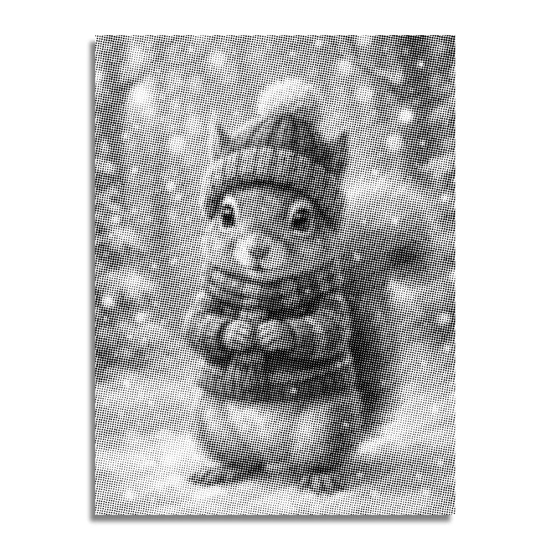 Vrouwen met een Wolf dot painting