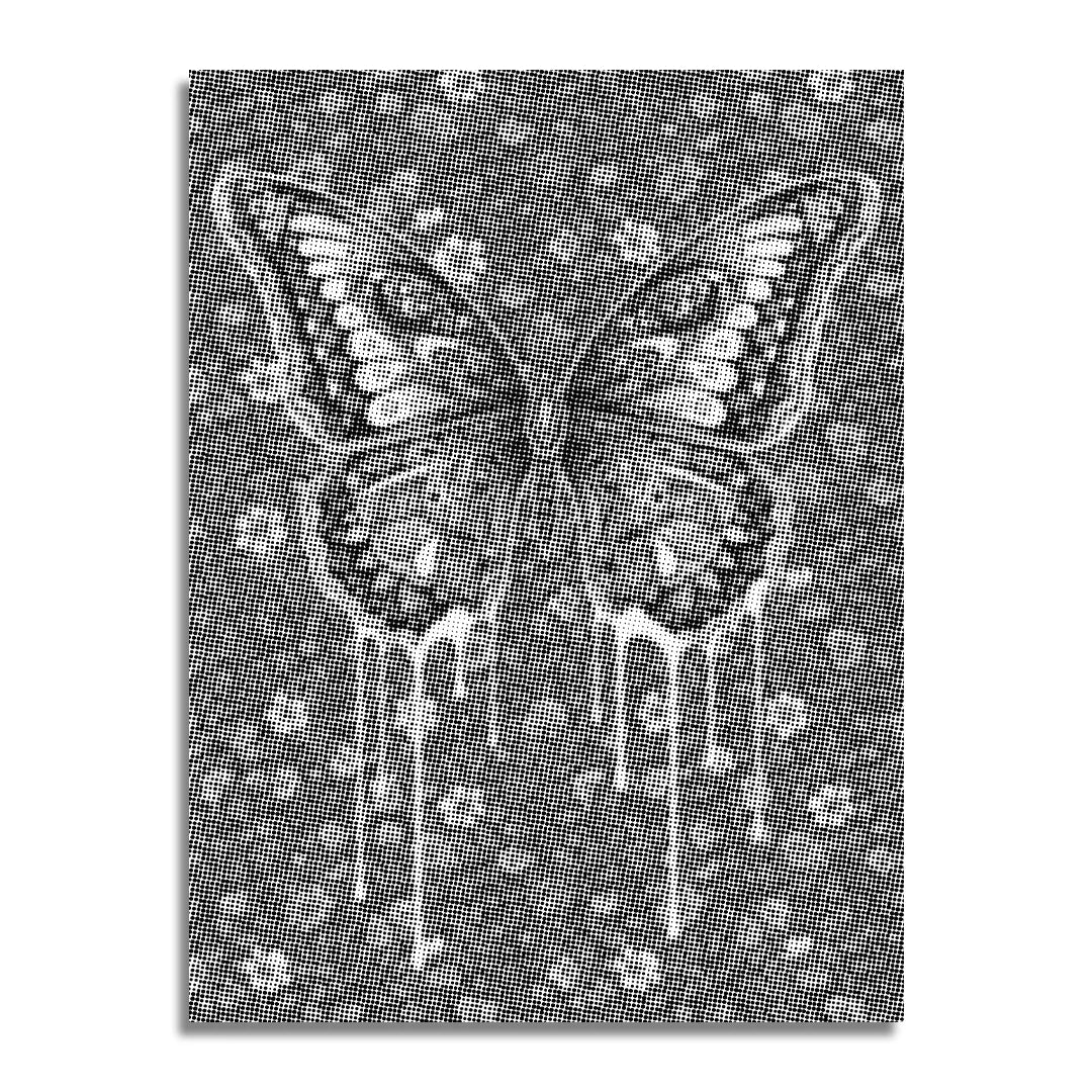 Vrouwen met een Wolf dot painting