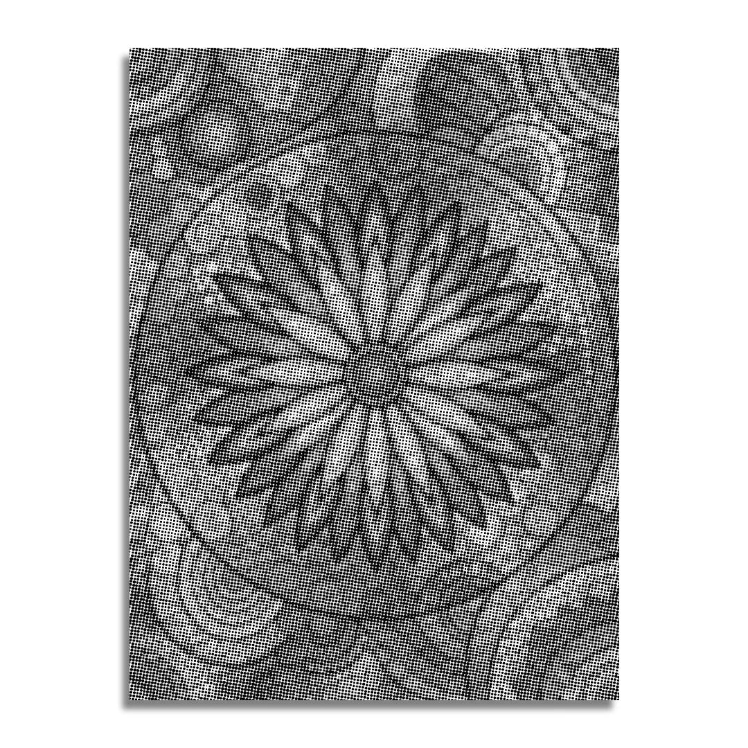 Vrouwen met een Wolf dot painting