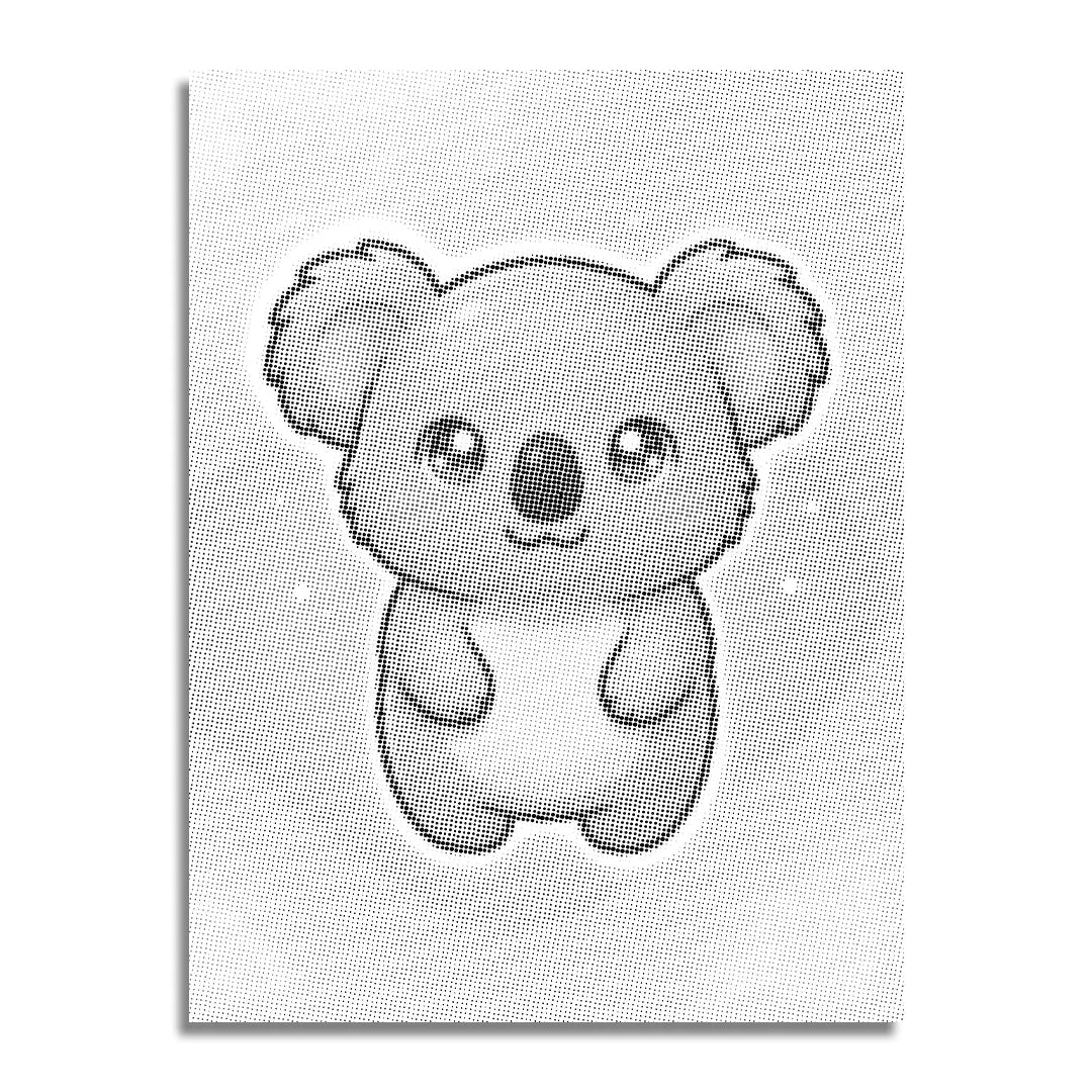 Vrouwen met een Wolf dot painting