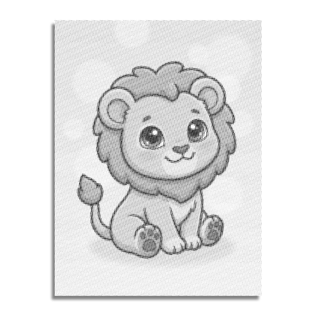 Vrouwen met een Wolf dot painting