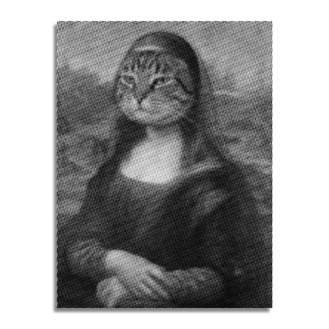 Mona Lisa Cat Dot Painting