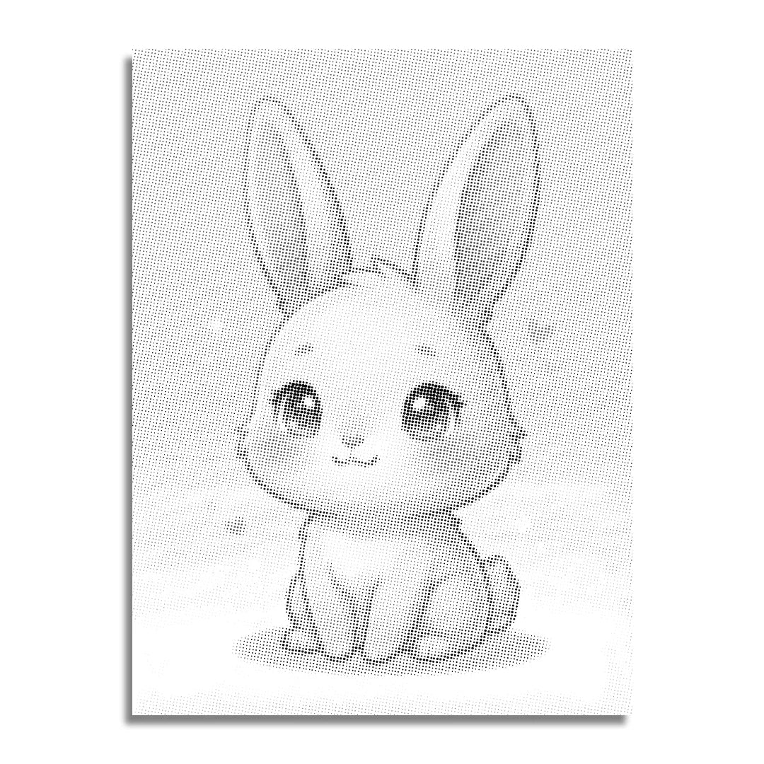 Vrouwen met een Wolf dot painting